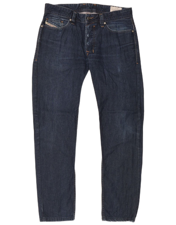Diesel Mens Slim Jeans W30 L30 Azul Marinho Algodão