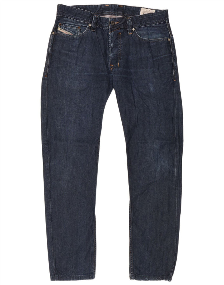 Diesel Mens Slim Jeans W30 L30 Azul Marinho Algodão