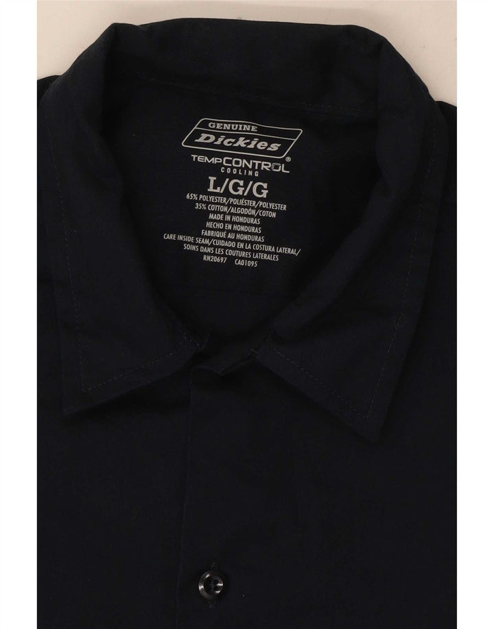 Camisa masculina de manga curta Dickies grande poliéster azul marinho
