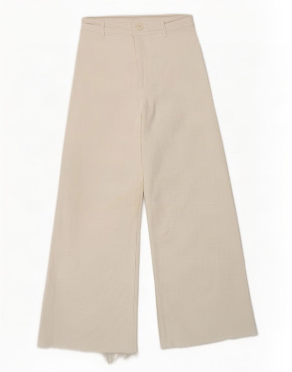 Zara Jeans feminino The Marine High Rise Straight EU 34 2XS W24 L27 Branco