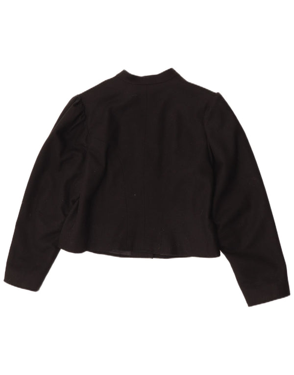 Jaqueta Bolero Vintage Feminina UK 14 Médio Preto