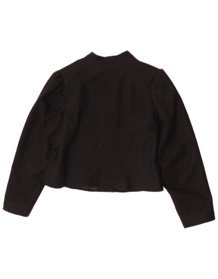 Jaqueta Bolero Vintage Feminina UK 14 Médio Preto
