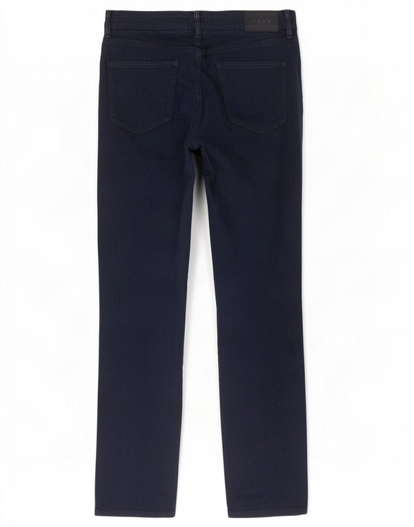 Calça masculina reta casual Marks & Spencer W34 L33 algodão azul marinho