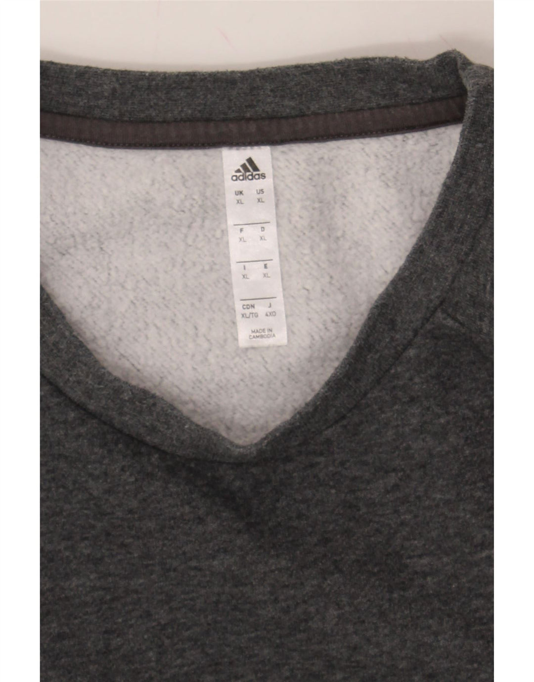 ADIDAS Womens Sweatshirt Jumper UK 18 XL Grey Cotton Vintage Adidas and Second-Hand Adidas from Messina Hembry 