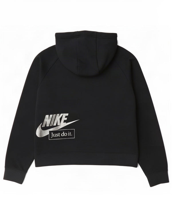 Suéter Nike Feminino Oversized Crop Graphic Zip com Capuz UK 6 XS Algodão Cinza