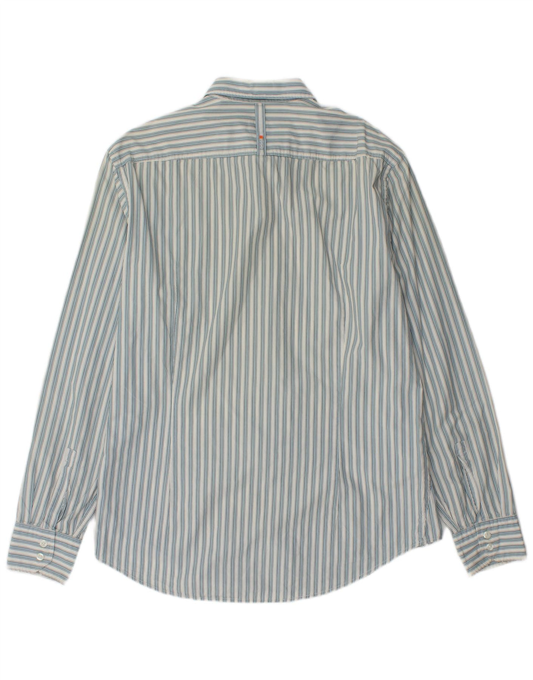 Camisa Hugo Boss Boys 15-16 Anos Grande Algodão Listrado Azul