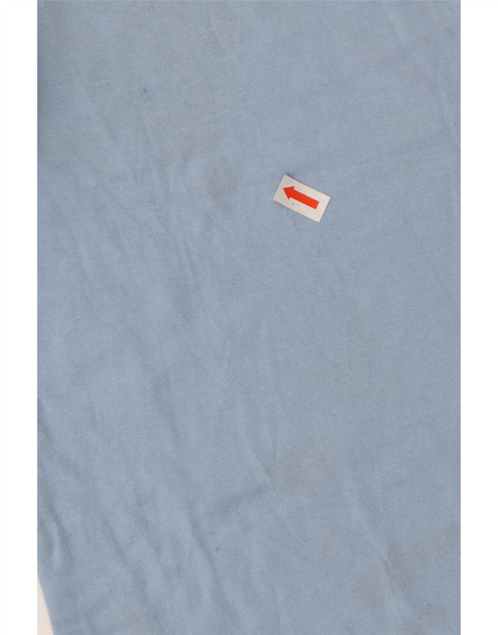 Camiseta masculina Crew Clothing Top algodão azul médio