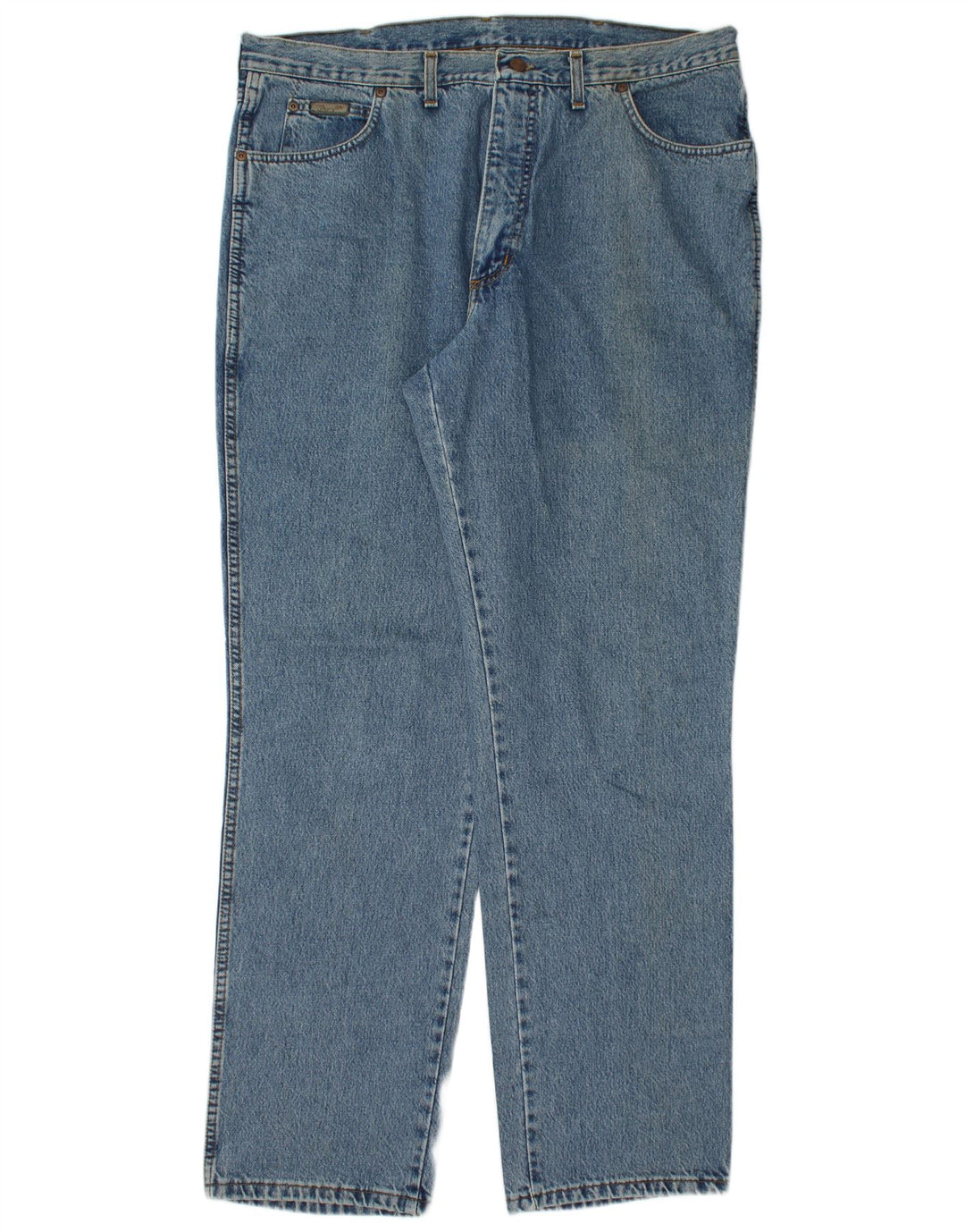 WRANGLER Masculino Ohio Straight Jeans W40 L34 Azul Algodão