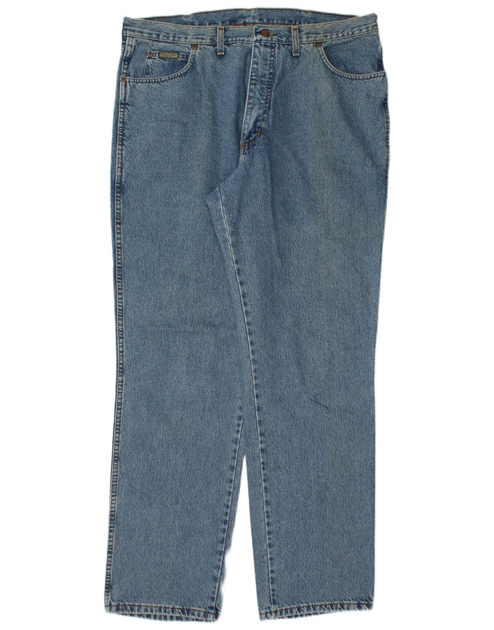 WRANGLER Masculino Ohio Straight Jeans W40 L34 Azul Algodão