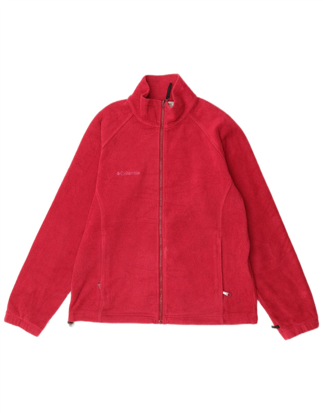 Columbia Womens Liner Fleece Jacket UK 14 Médio Poliéster Vermelho