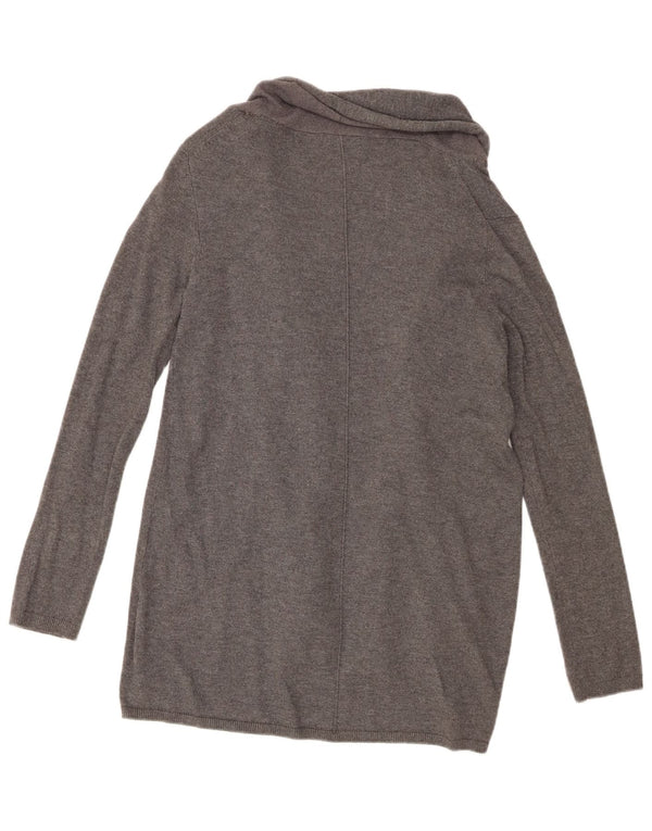 Zara Suéter Cardigan Aberto Feminino Reino Unido 14 Grande Cinza