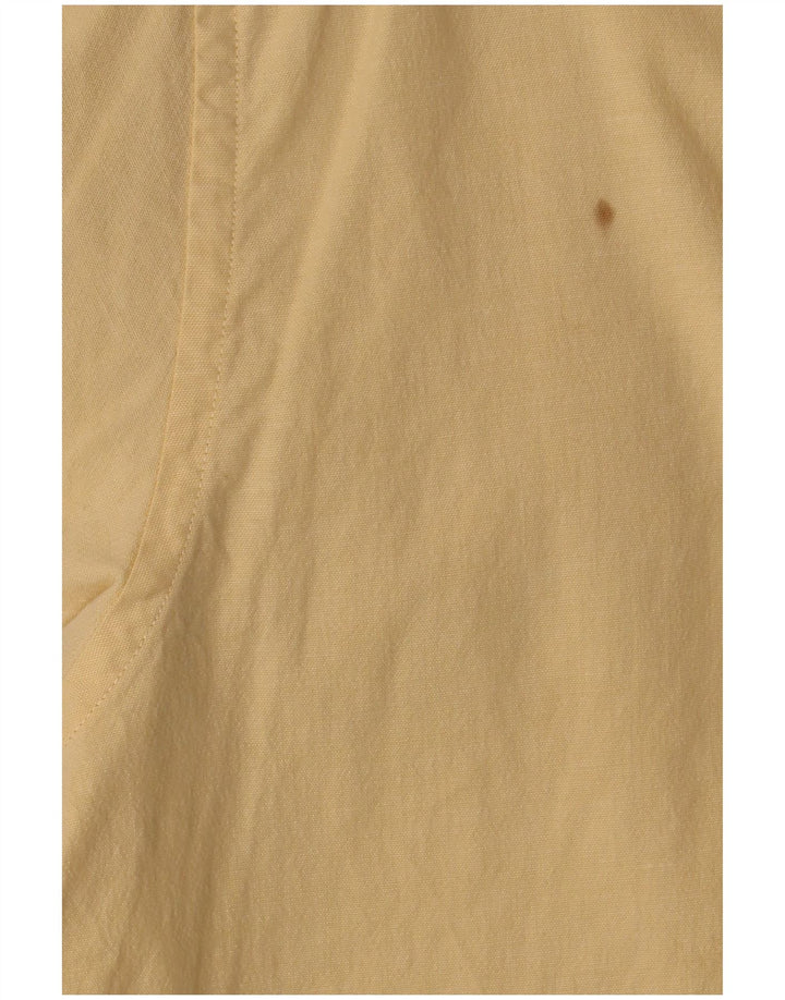 Camisa masculina de manga curta Eddie Bauer algodão amarelo médio