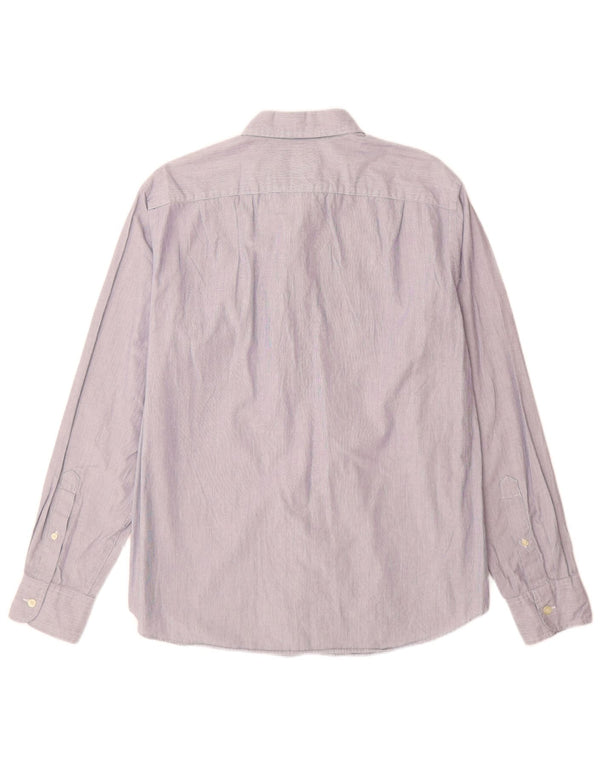 J. Crew Camisa masculina sob medida de algodão listrado azul médio