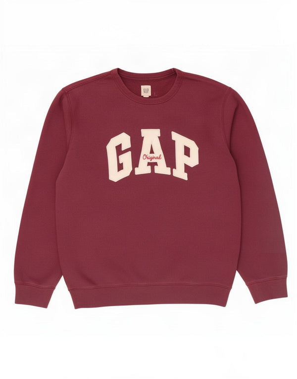Moletom gráfico masculino Gap Jumper grande algodão Borgonha