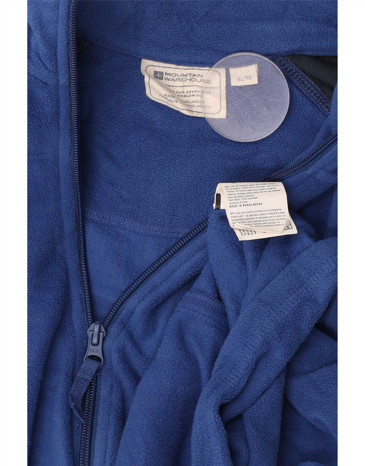 Jaqueta de lã masculina do armazém da montanha poliéster azul Reino Unido 42 XL Colourblock