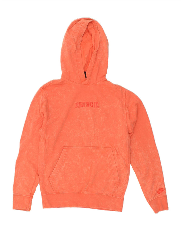 NIKE Mens Graphic Hoodie Jumper XS Orange Cotton Vintage Nike and Second-Hand Nike from Messina Hembry 