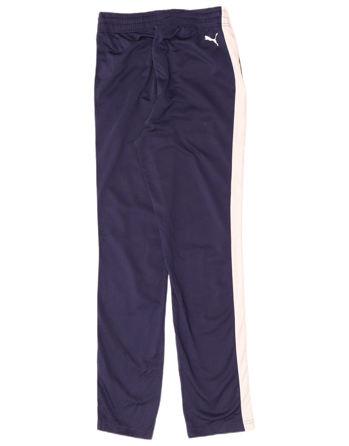 Calça de treino masculina Puma pequena azul marinho colorblock