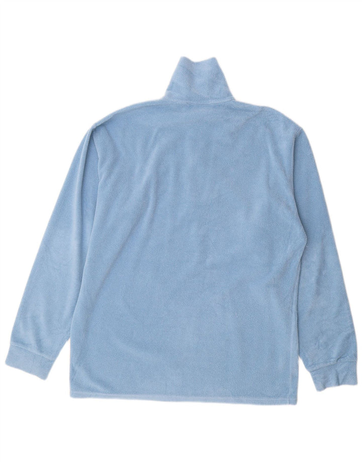 Jumper de lã masculino FILA com zíper e gola XL azul poliéster