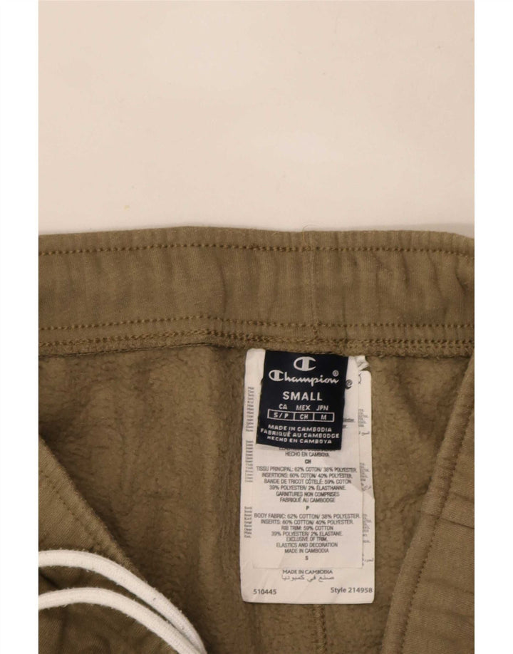 Calça de treino masculina Champion Joggers pequeno algodão cáqui