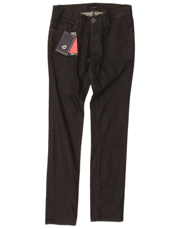 Zara Mens Jeans Skinny Cintura Baixa EU 31 Médio W31 L31 Algodão Preto