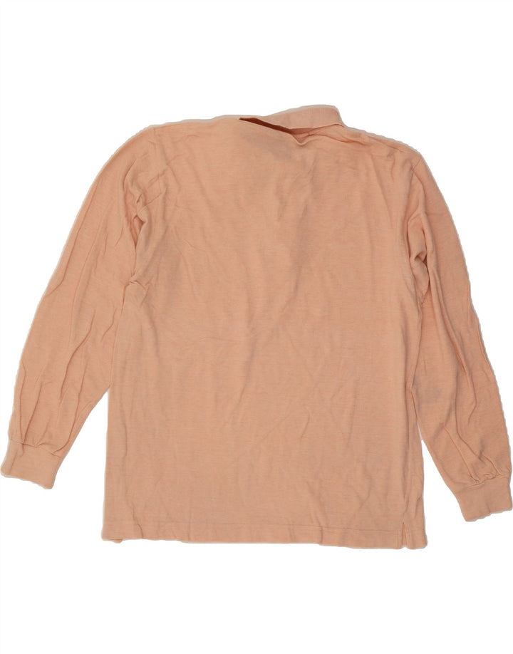 SERGIO TACCHINI Mens Long Sleeve Polo Shirt Medium Pink Vintage Sergio Tacchini and Second-Hand Sergio Tacchini from Messina Hembry 