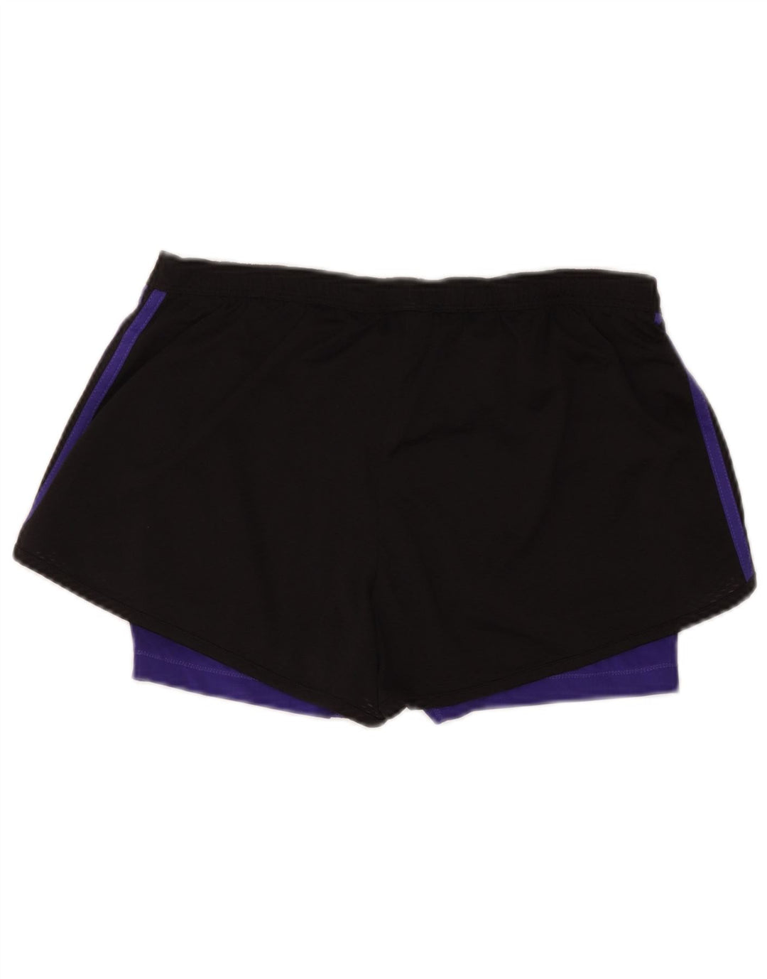 Shorts esportivos femininos Adidas UK 12/14 médio preto colorblock poliéster