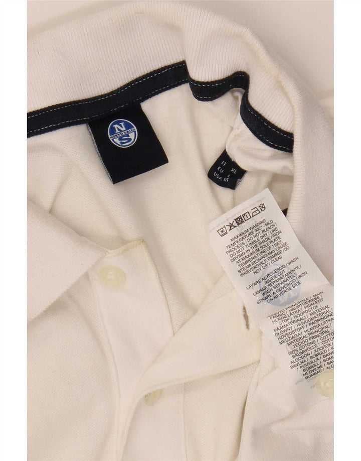 Camisa polo masculina North Sails grande algodão branco
