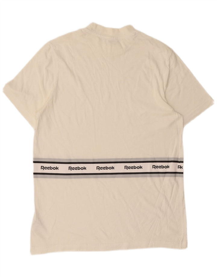 Camiseta masculina gráfica REEBOK grande algodão branco