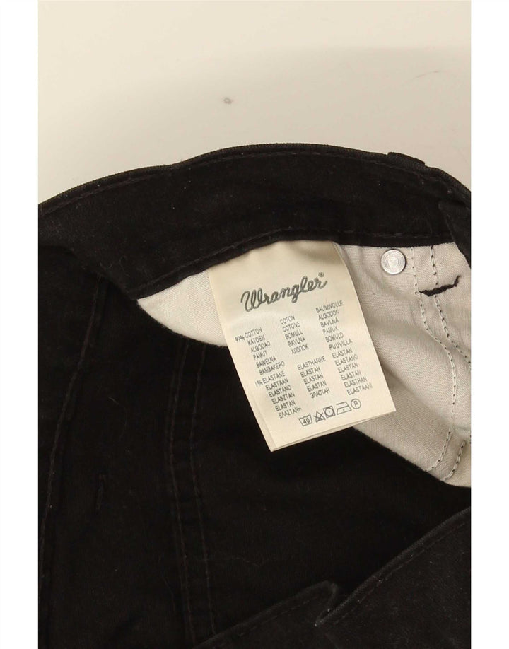Wrangler Masculino Texas Stretch Straight Jeans W30 L34 Algodão Preto