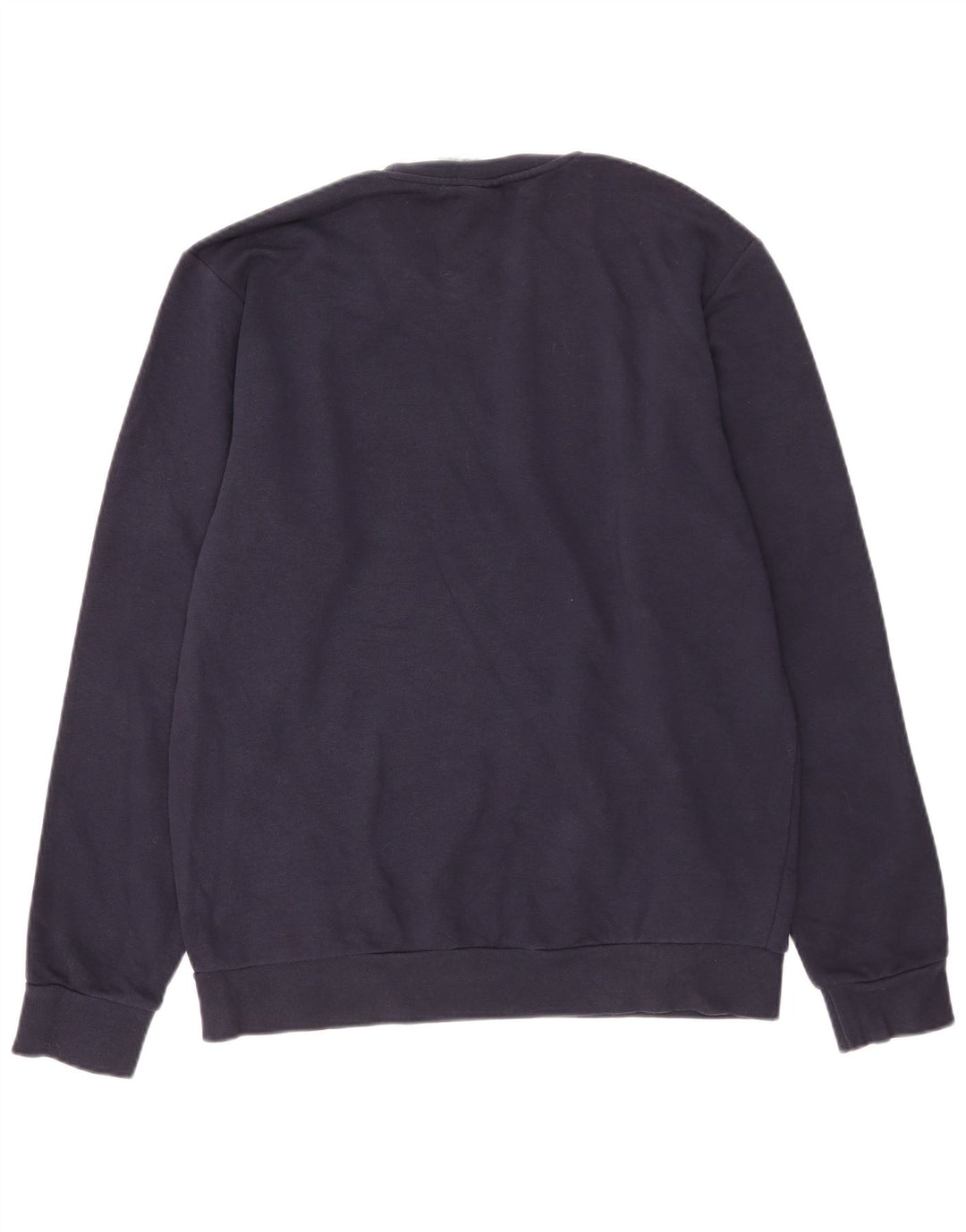 Adidas Mens Moletom Jumper Grande Algodão Azul Marinho