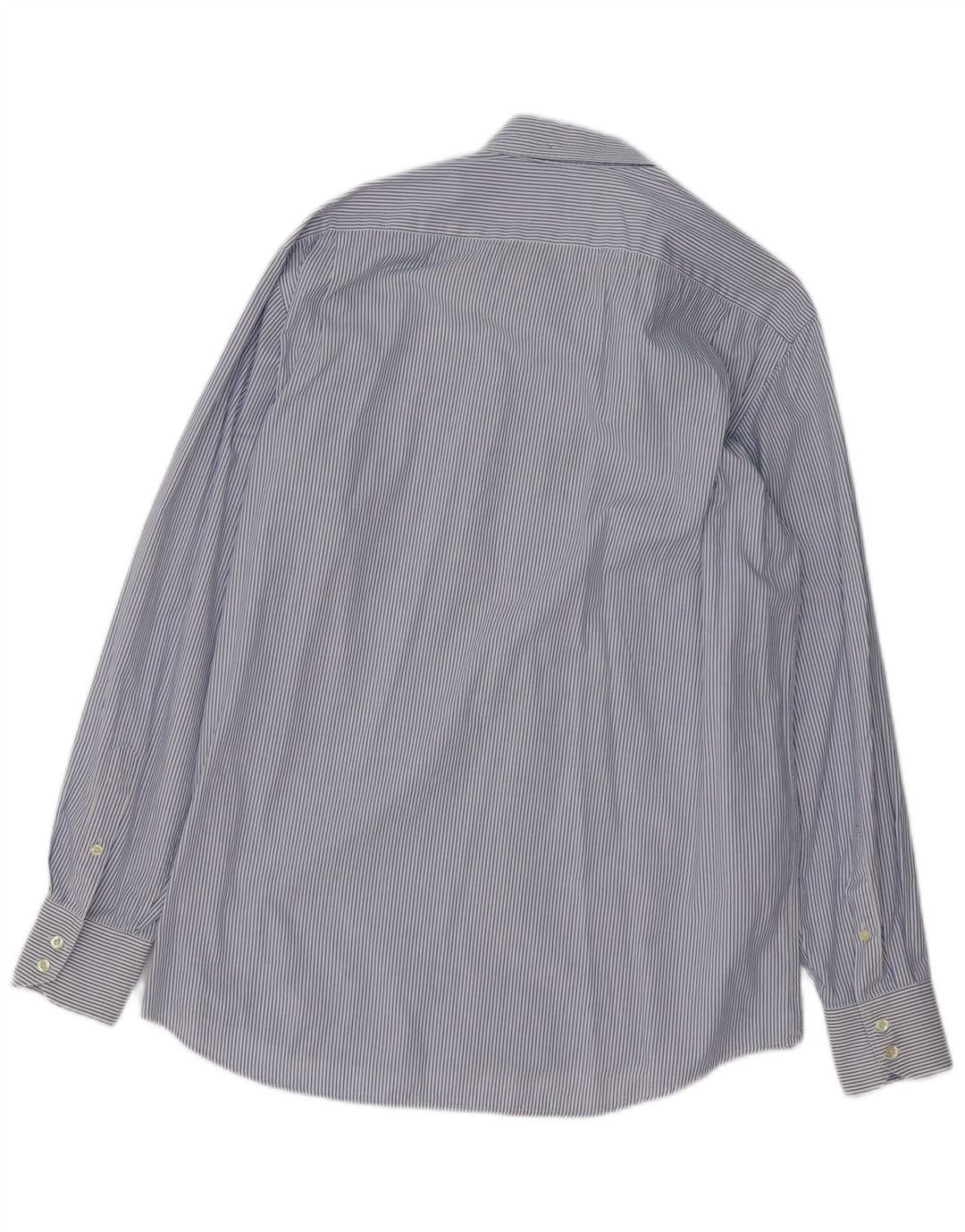 Camisa masculina LACOSTE tamanho 42 grande algodão listrado azul