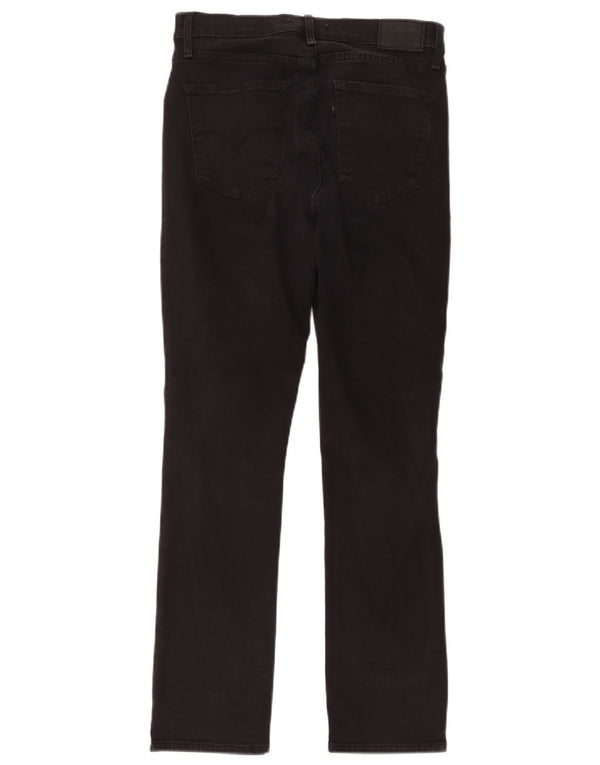 Calça jeans feminina Levi's 724 High Rise Straight W30 L30 algodão preto