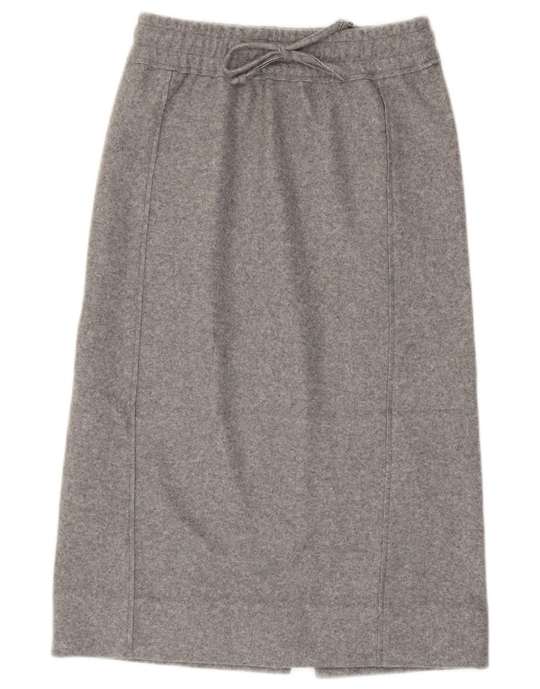 Zara Saia Midi Feminina XS W24 Cinza Poliéster