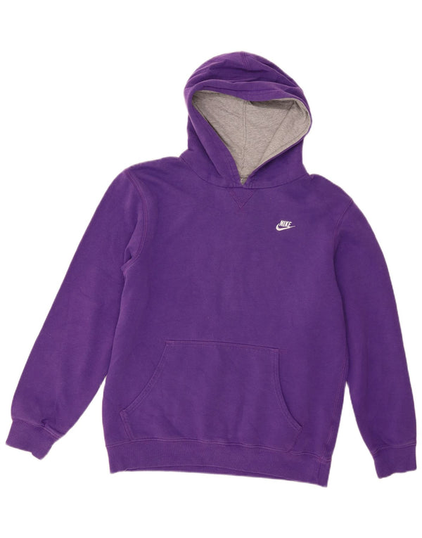 Jumper com capuz Nike Boys 13-14 anos XL roxo algodão
