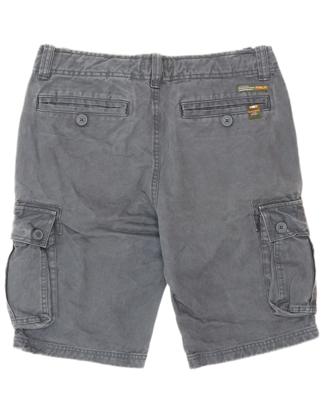 Shorts cargo masculino SUPERDRY médio W32 algodão cinza