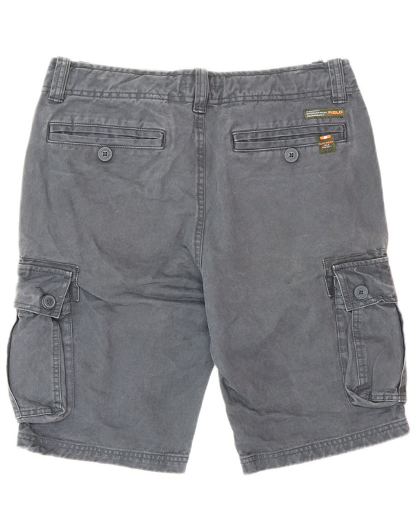 Shorts cargo masculino SUPERDRY médio W32 algodão cinza