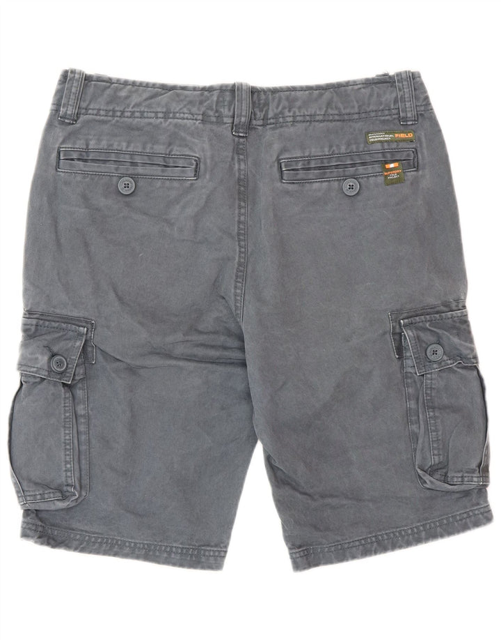 Shorts cargo masculino SUPERDRY médio W32 algodão cinza