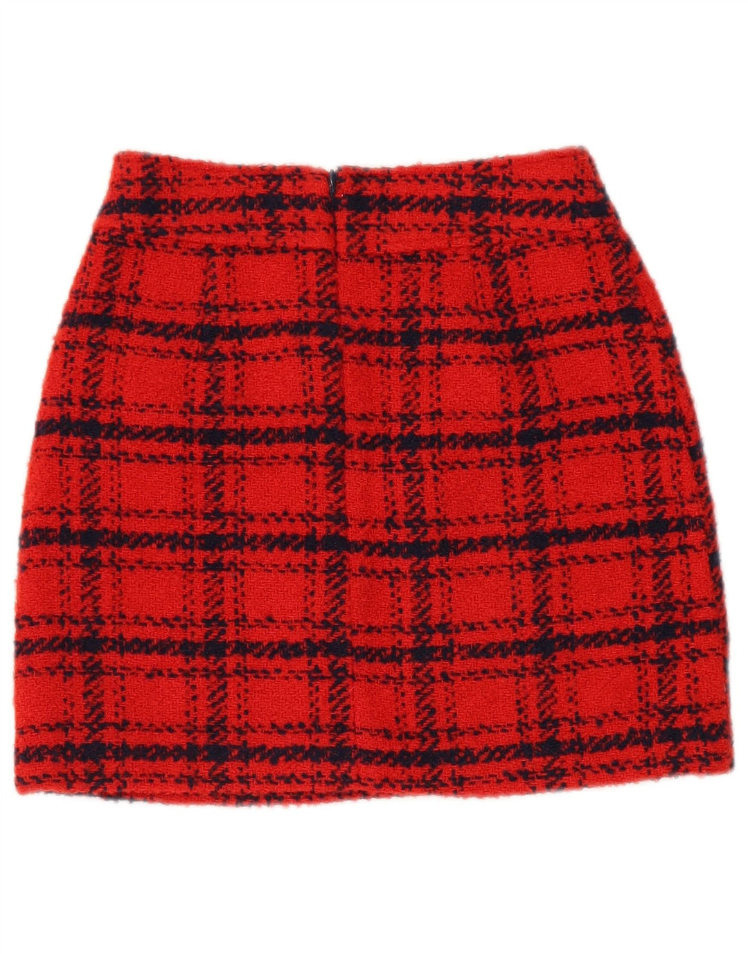 Mini saia feminina Piombo IT 38 XS W26 poliéster xadrez vermelho