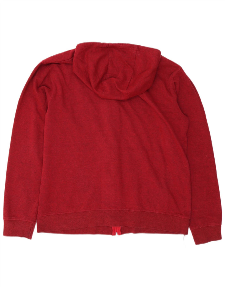 Suéter DC masculino com capuz e zíper XL vermelho manchado