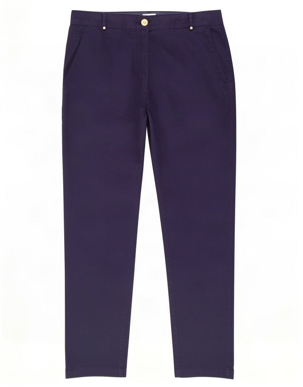 Calça feminina cortada de cintura alta Marks & Spencer Reino Unido 16 grande W36 L26 marinho