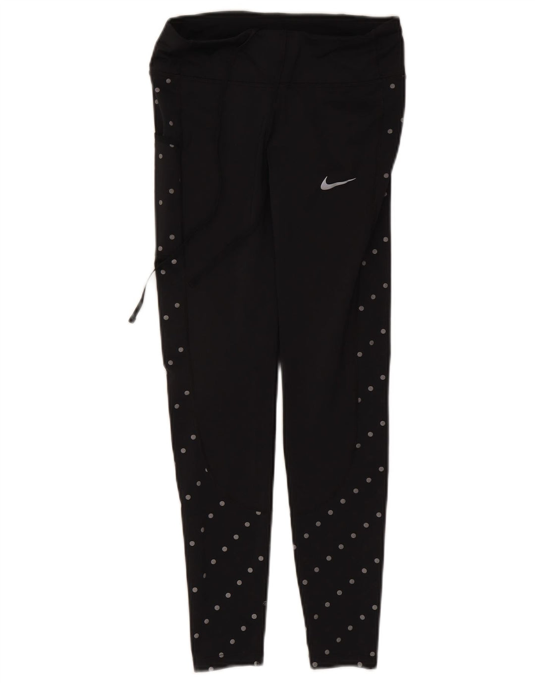 Leggings Nike Feminino UK 8 Pequenas Poliéster Preto Manchado