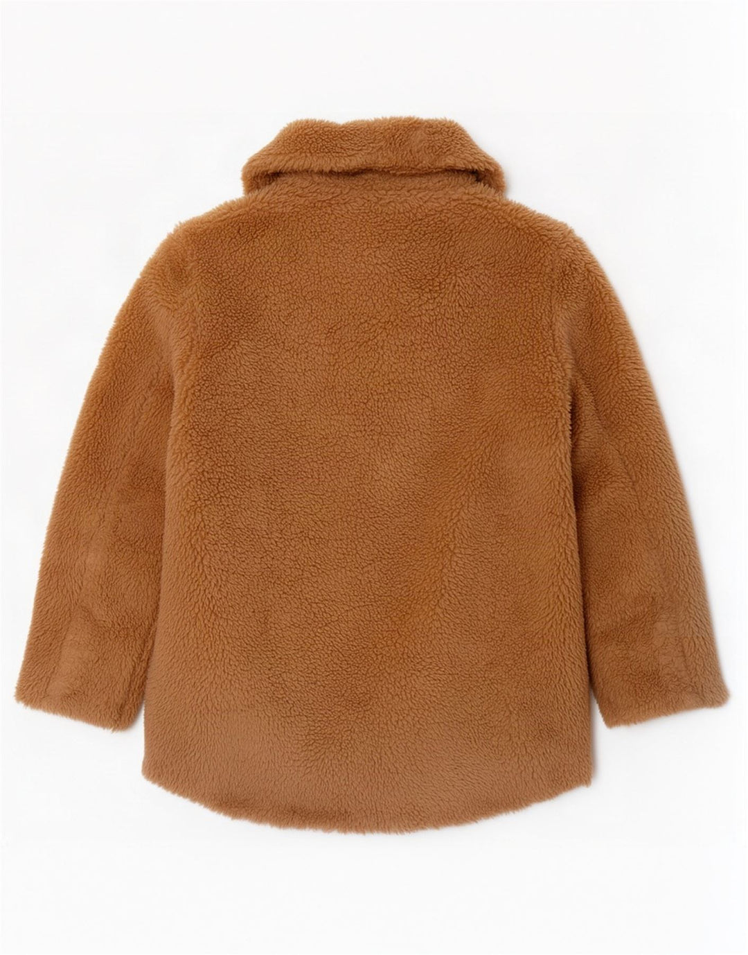 Sobretudo feminino Marks & Spencer Teddy Bear UK 12 poliéster bege médio