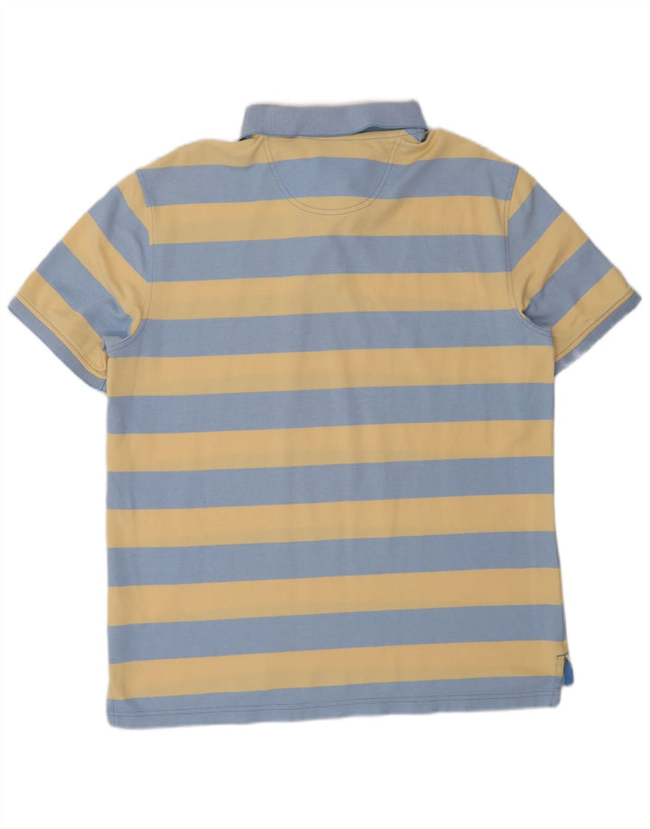 Camisa polo masculina Izod grande algodão azul