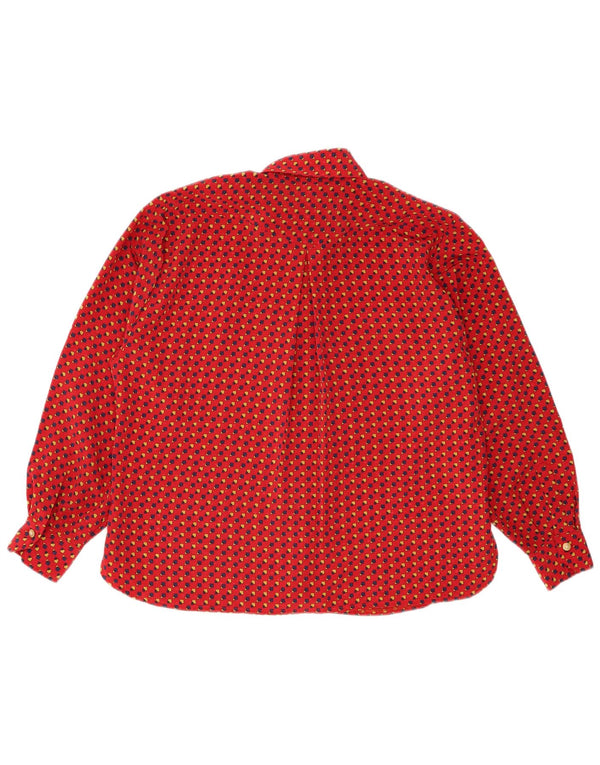 Camisa feminina Bleyle UK 20 2XL vermelho geométrico