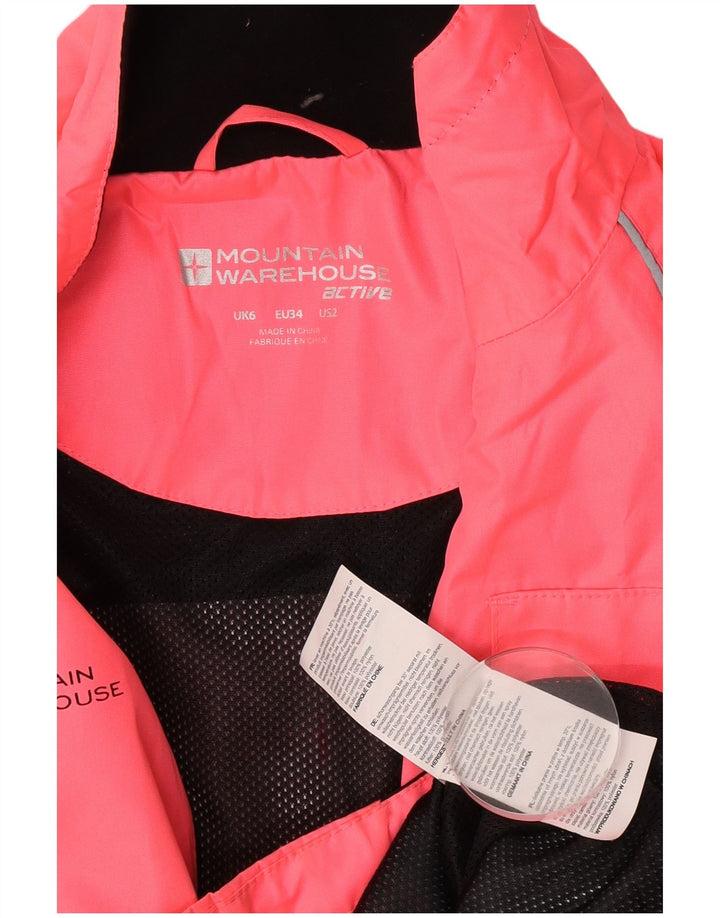 Jaqueta de chuva feminina Mountain Warehouse UK 6 XS rosa Colourblock poliéster