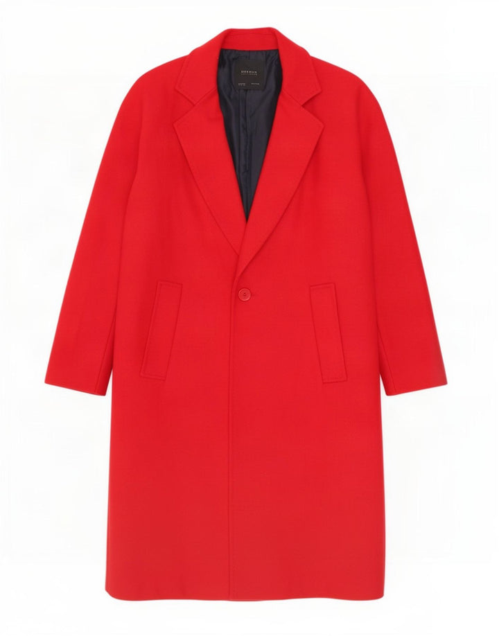 Sobretudo feminino Zara UK 16 grande vermelho