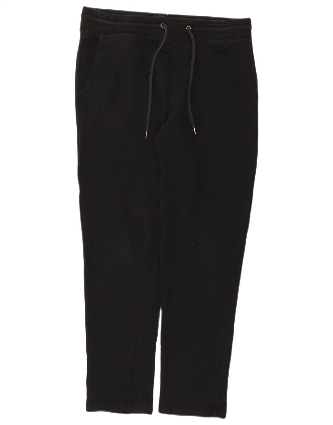 Calça de treino masculina Marks & Spencer de algodão preto médio
