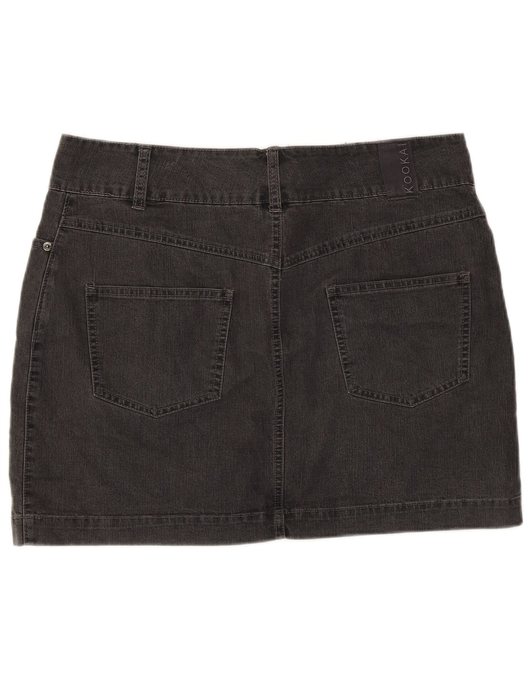 Mini saia jeans feminina KOOKAI IT 42 médio W32 algodão cinza
