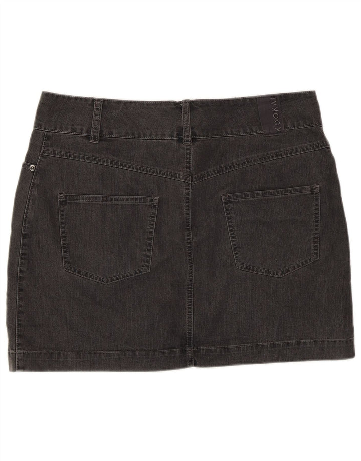 Mini saia jeans feminina KOOKAI IT 42 médio W32 algodão cinza