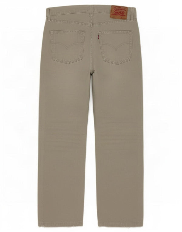 Levi's Masculino 505 Straight Jeans W34 L34 Cáqui Algodão